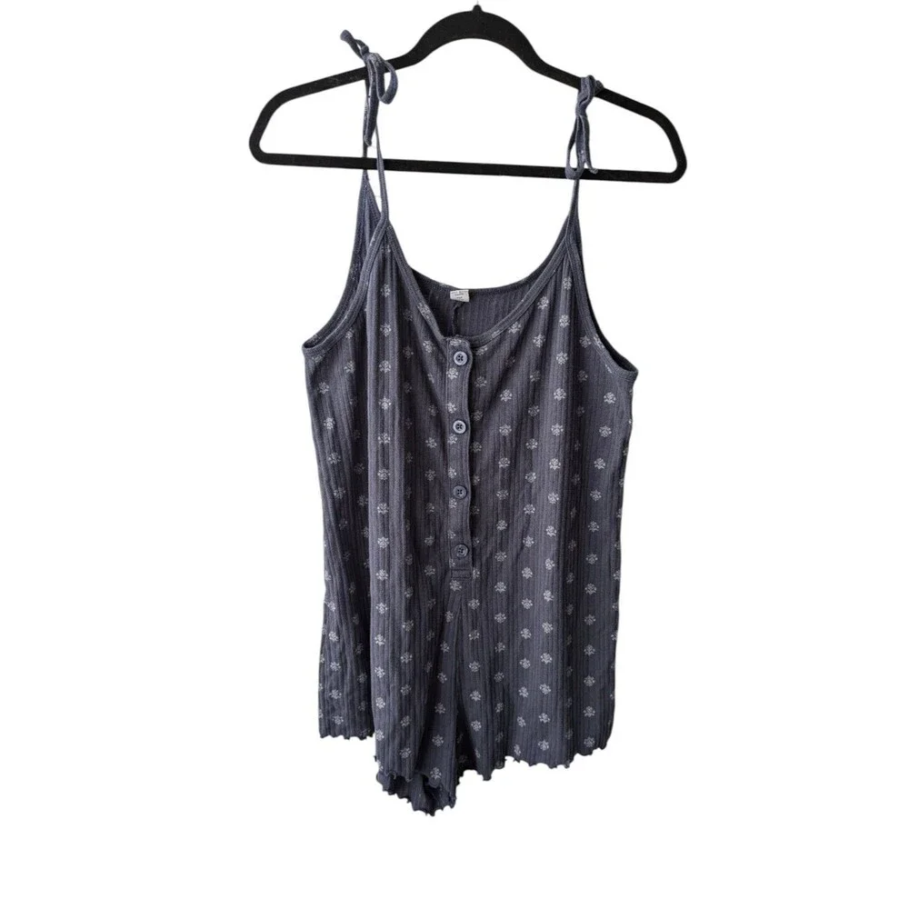 Old Navy Pajama Romper  Size S Blue Sleeveless